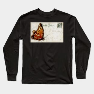 Butterfly Postcard Long Sleeve T-Shirt